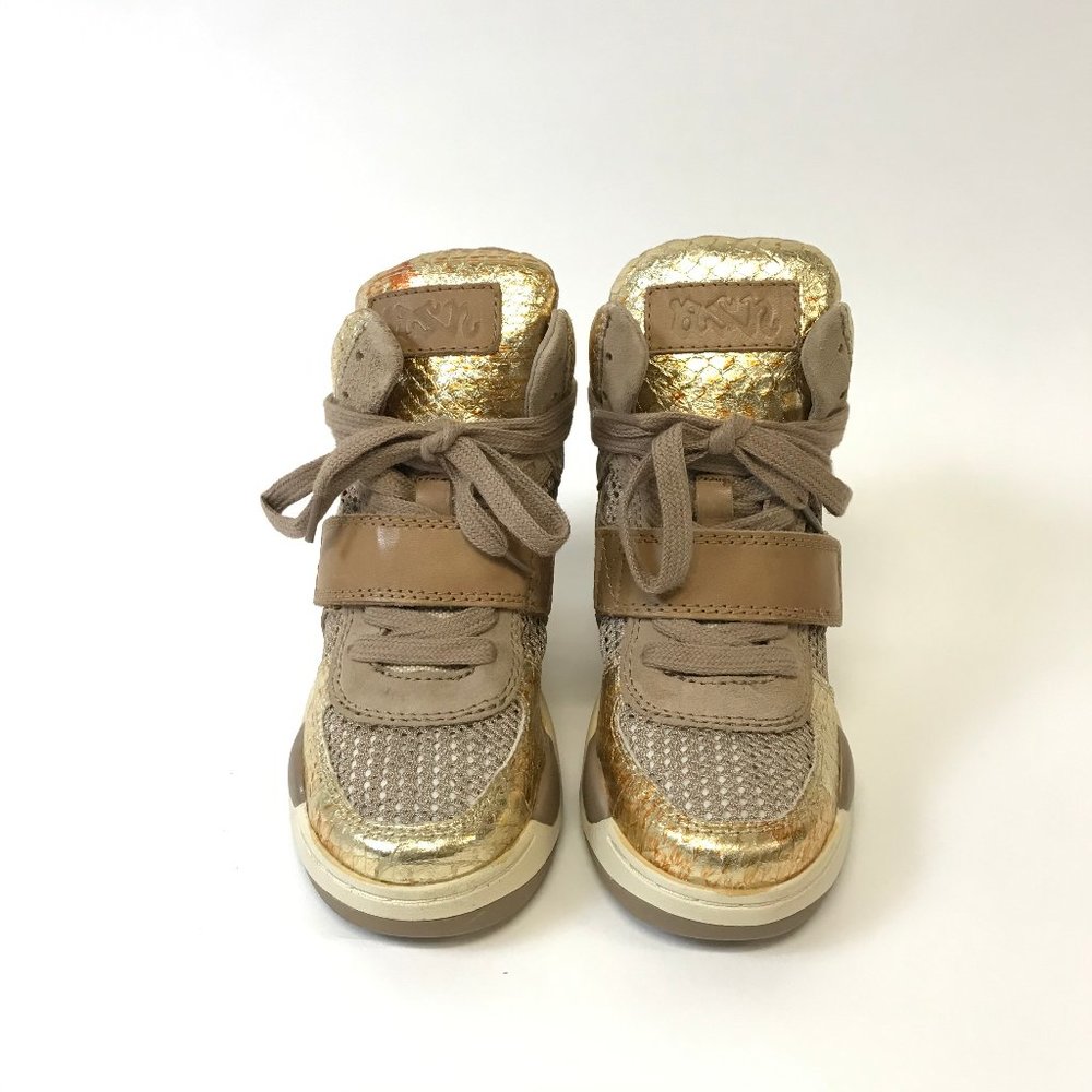 Ash Funky Ant Gold/Chamois Wedge Shoes. NIB